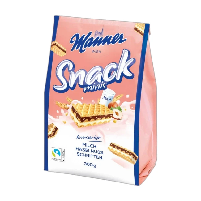Napolitane Mini Snack Minis Cu Alune Manner 300g